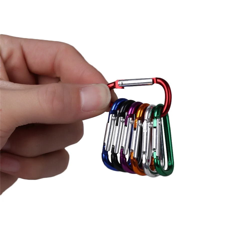 Alloy Carabiner Camping Hiking Hook Safety Aluminum D-Ring Key Chain Clip Keyring Snap Hook Outdoor Travel Kit High Quality