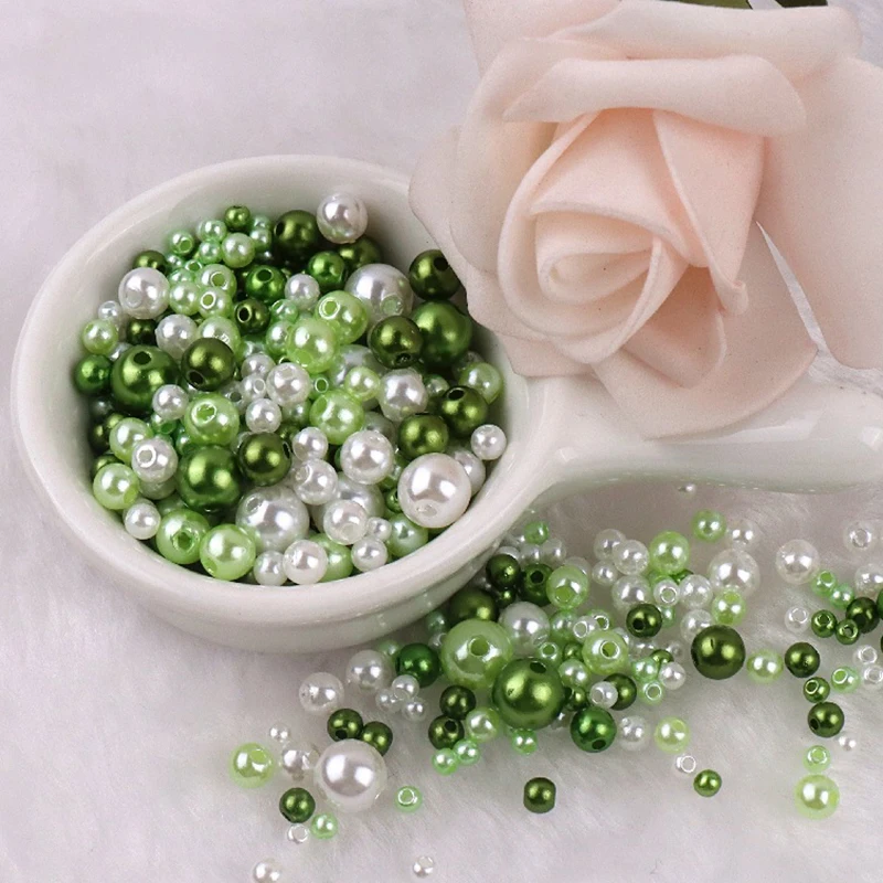 150pcs Mix 3-8mm Colorful Pearls Beads Imitation Plastic Beads for Needdlework Jewelry Making DIY Beacelet Necklace Findings