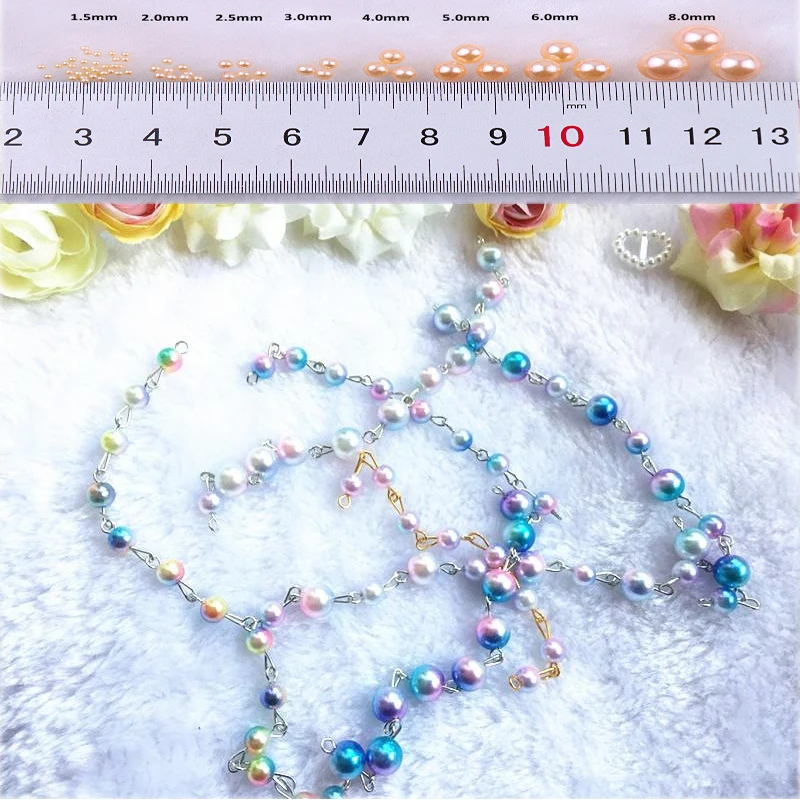 150pcs Mix 3-8mm Colorful Pearls Beads Imitation Plastic Beads for Needdlework Jewelry Making DIY Beacelet Necklace Findings