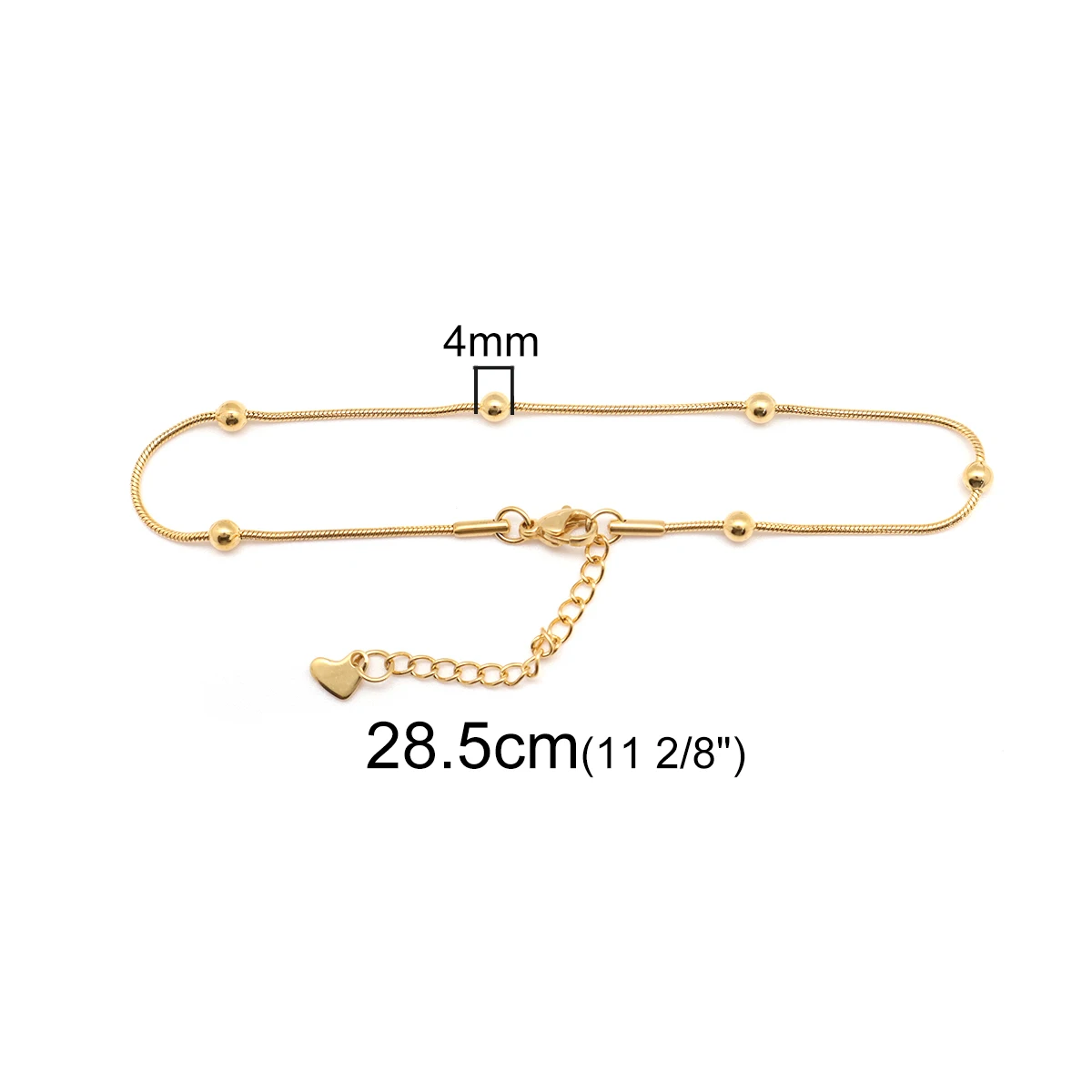 Fashion 304 Stainless Steel Anklet Gold Color Chain Anklet For Women Foot Bracelets Leg Chain Jewelry Accessories Gifts ,1 Piece