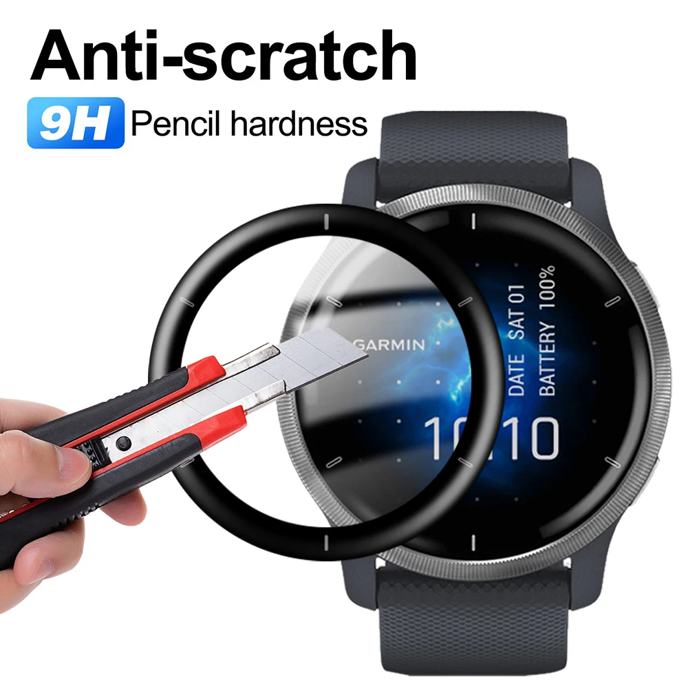 5D Soft Fibre Glass Protective Film For Garmin Venu 2 / Venu 2S Full Curved Cover Screen Protector for Smart Watch Accessories