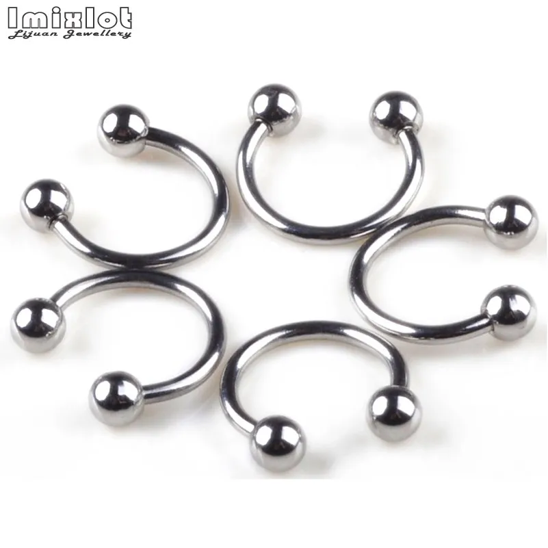 45/90Pcs Mixed Styles Stainless Steel Eyebrow Navel Belly Lip Tongue Nose Piercing Bar Ring Labret Barbell Tunnel Body Jewelry