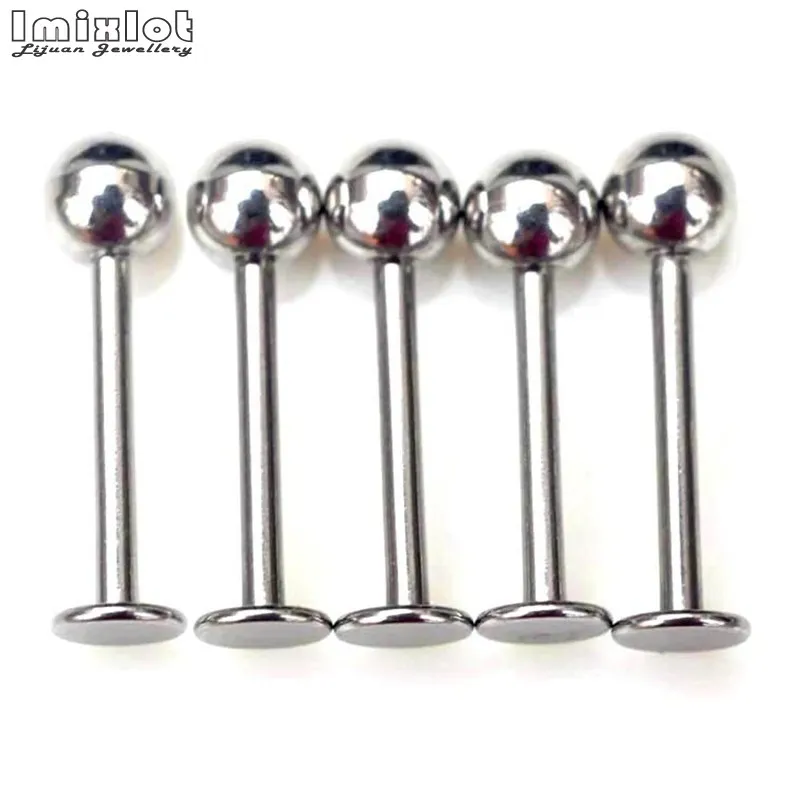 45/90Pcs Mixed Styles Stainless Steel Eyebrow Navel Belly Lip Tongue Nose Piercing Bar Ring Labret Barbell Tunnel Body Jewelry
