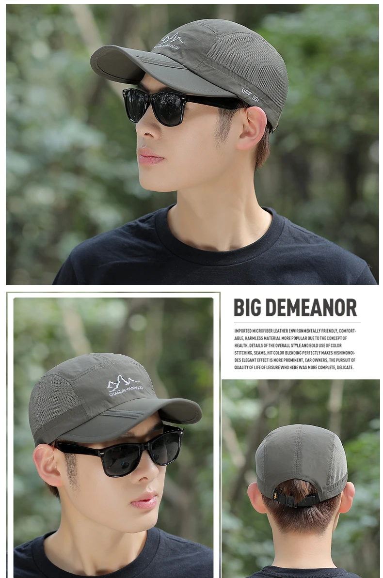Summer Quick Drying Ultra-Thin Breathable Baseball Cap Men Women Snapback Folding Sport Outdoor Hiking Mountaineering Hat A138
