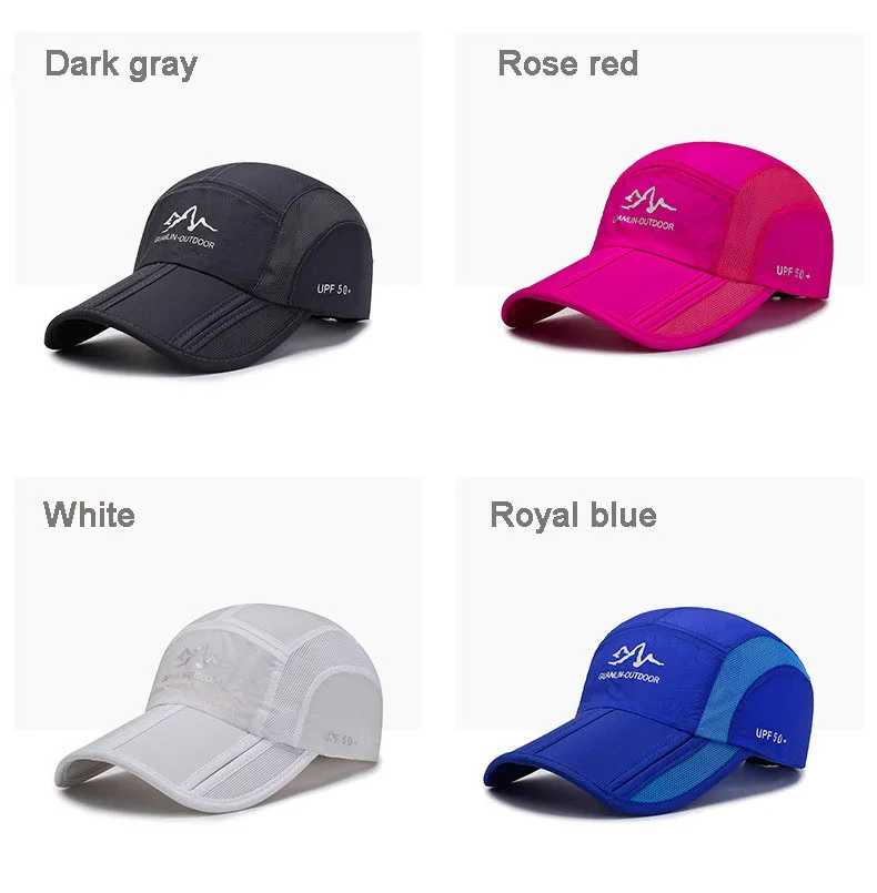 Summer Quick Drying Ultra-Thin Breathable Baseball Cap Men Women Snapback Folding Sport Outdoor Hiking Mountaineering Hat A138