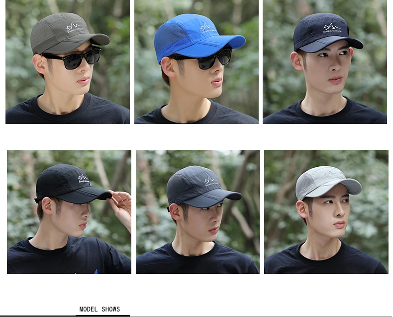 Summer Quick Drying Ultra-Thin Breathable Baseball Cap Men Women Snapback Folding Sport Outdoor Hiking Mountaineering Hat A138