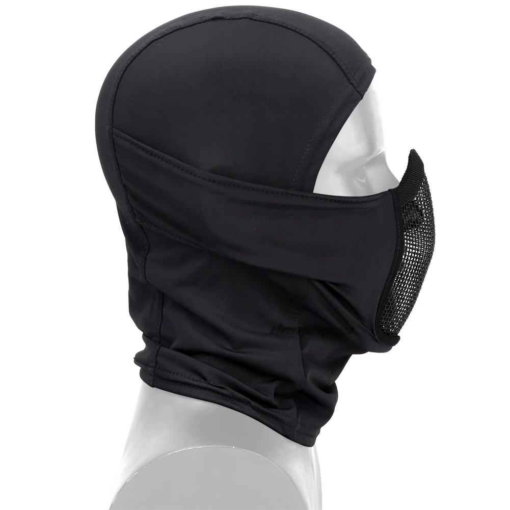 Tactical Balaclava Mesh Mask Airsoft Paintball Full Face Cover Ninja Style Hood Steel Metal Mask Foldable Design