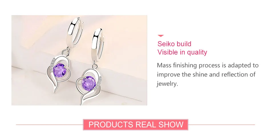 ZDADAN 925 Sterling Silver Crystal Zircon Earring For Women Fashion Jewelry