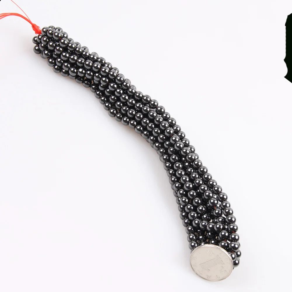 Natural Stone Magnetite Hematite Loose Beads Magnetic Black Gallstone for Women Jewelry Making DIY Bracelet Necklace Accessories