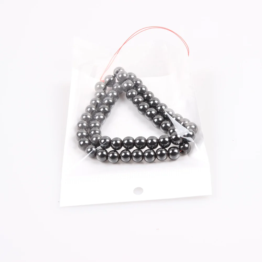 Natural Stone Magnetite Hematite Loose Beads Magnetic Black Gallstone for Women Jewelry Making DIY Bracelet Necklace Accessories