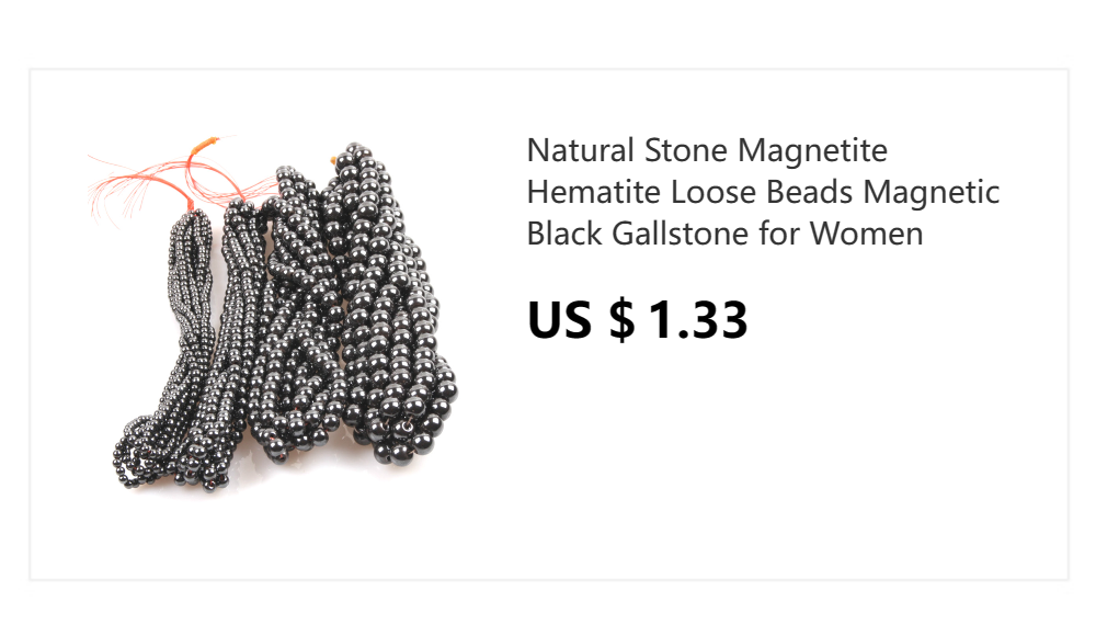 Natural Stone Magnetite Hematite Loose Beads Magnetic Black Gallstone for Women Jewelry Making DIY Bracelet Necklace Accessories