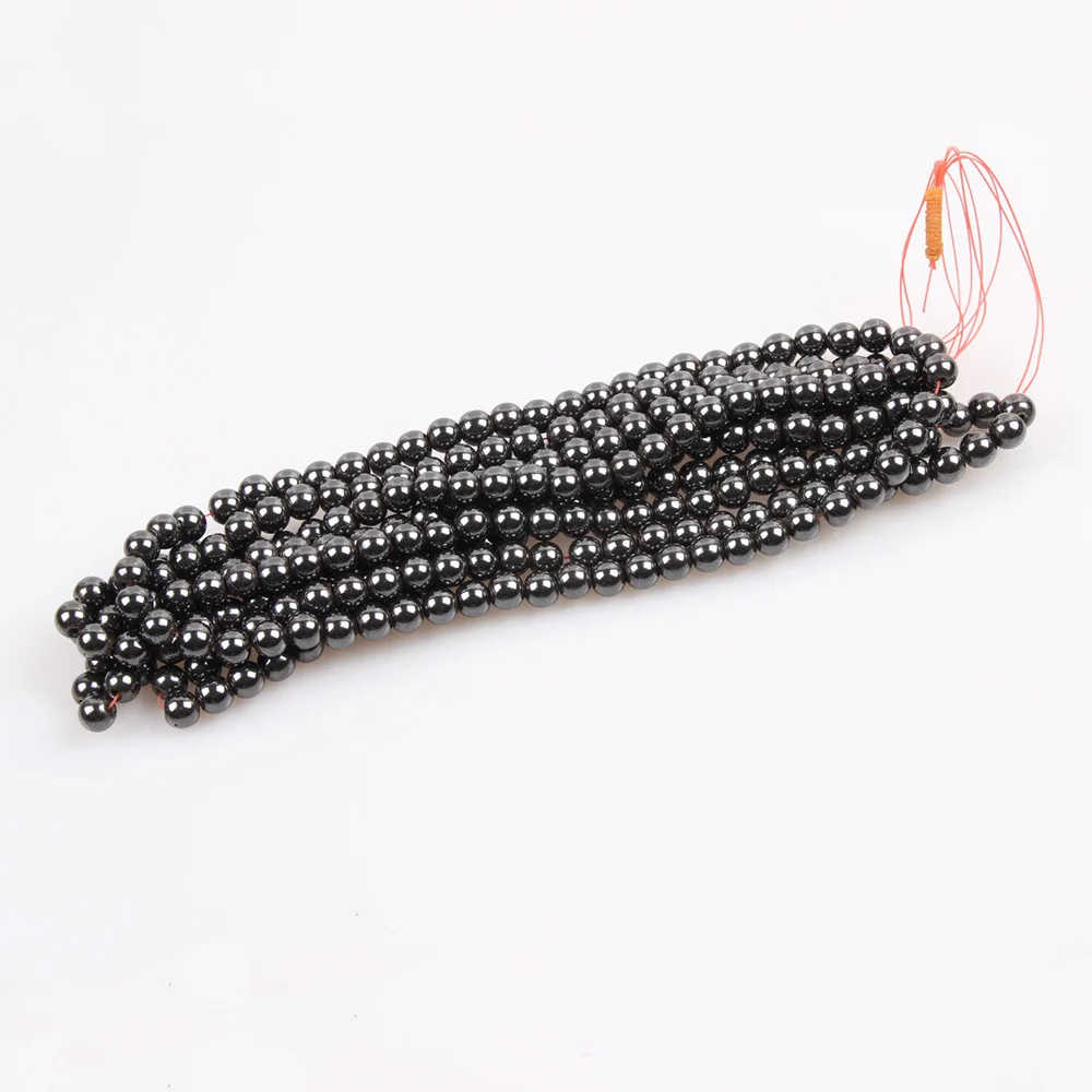 Natural Stone Magnetite Hematite Loose Beads Magnetic Black Gallstone for Women Jewelry Making DIY Bracelet Necklace Accessories