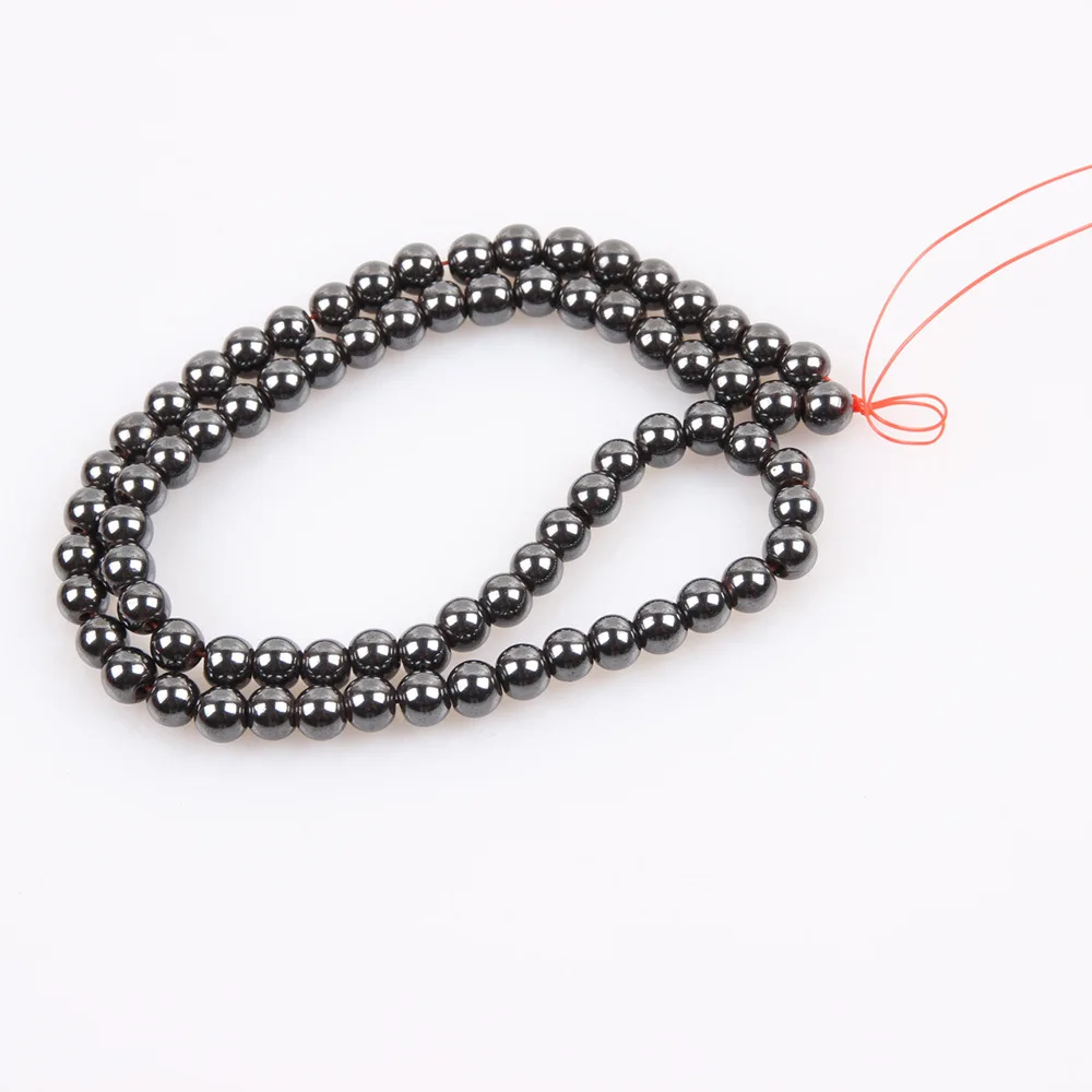 Natural Stone Magnetite Hematite Loose Beads Magnetic Black Gallstone for Women Jewelry Making DIY Bracelet Necklace Accessories