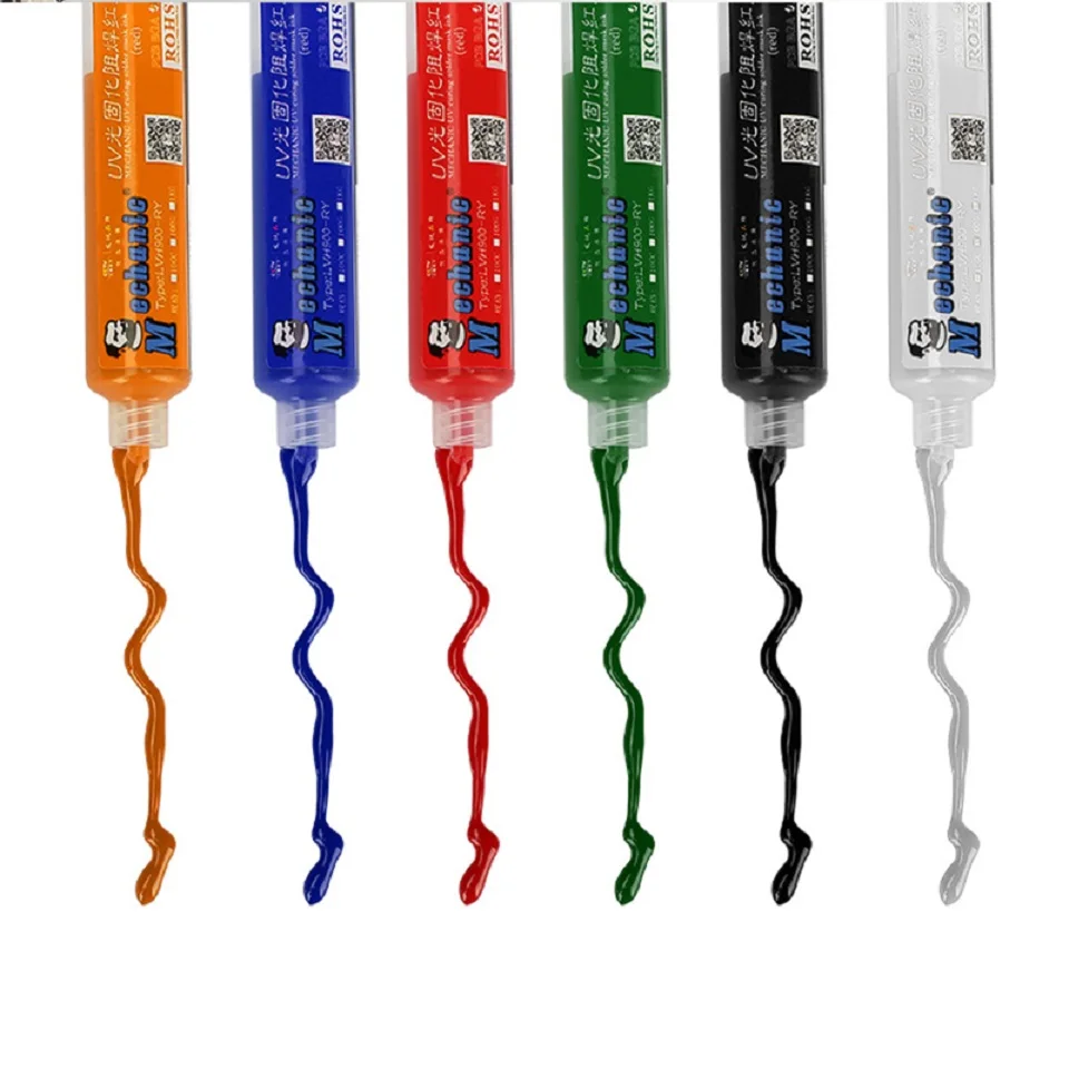 MECHANIC UV Photosensitive Solder Mask Ink BGA PCB Circuit Board Paint Soldering Paste Oil Insulating Prevent Corrosive Arcing