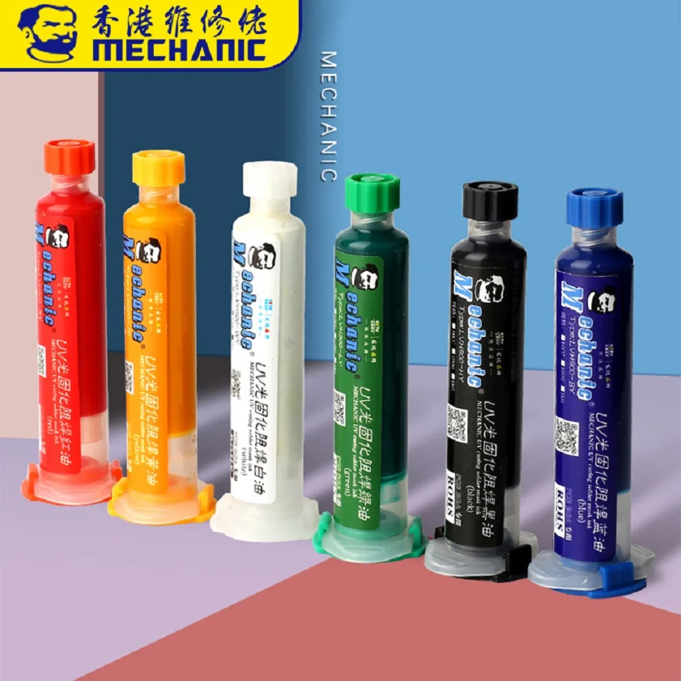 MECHANIC UV Photosensitive Solder Mask Ink BGA PCB Circuit Board Paint Soldering Paste Oil Insulating Prevent Corrosive Arcing