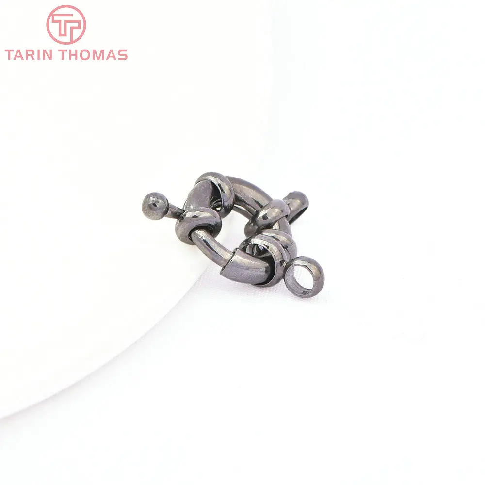 (2751)6PCS 11.5MM 13MM 15MM 21MM 24K Gold Color Brass 2 Holes Charms Bracelet Connector High Quality Diy Jewelry Accessories