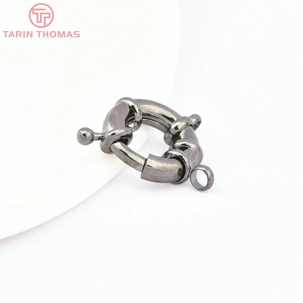 (2751)6PCS 11.5MM 13MM 15MM 21MM 24K Gold Color Brass 2 Holes Charms Bracelet Connector High Quality Diy Jewelry Accessories