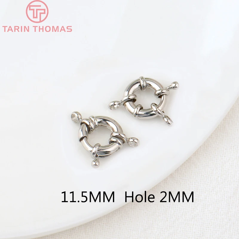 (2751)6PCS 11.5MM 13MM 15MM 21MM 24K Gold Color Brass 2 Holes Charms Bracelet Connector High Quality Diy Jewelry Accessories