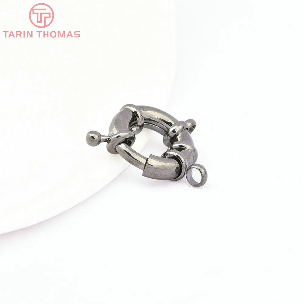 (2751)6PCS 11.5MM 13MM 15MM 21MM 24K Gold Color Brass 2 Holes Charms Bracelet Connector High Quality Diy Jewelry Accessories