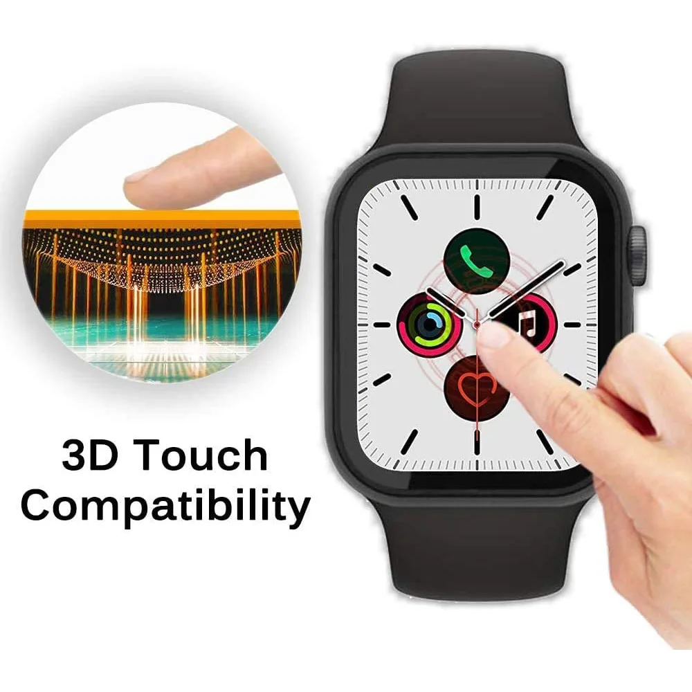 Glass+Matte Watch Cover for Apple Watch Case 45mm 41mm 44mm 40mm 42mm 38mm Bumper+Screen Protector for Iwatch SE 9 8 7 6 5 4 3 2