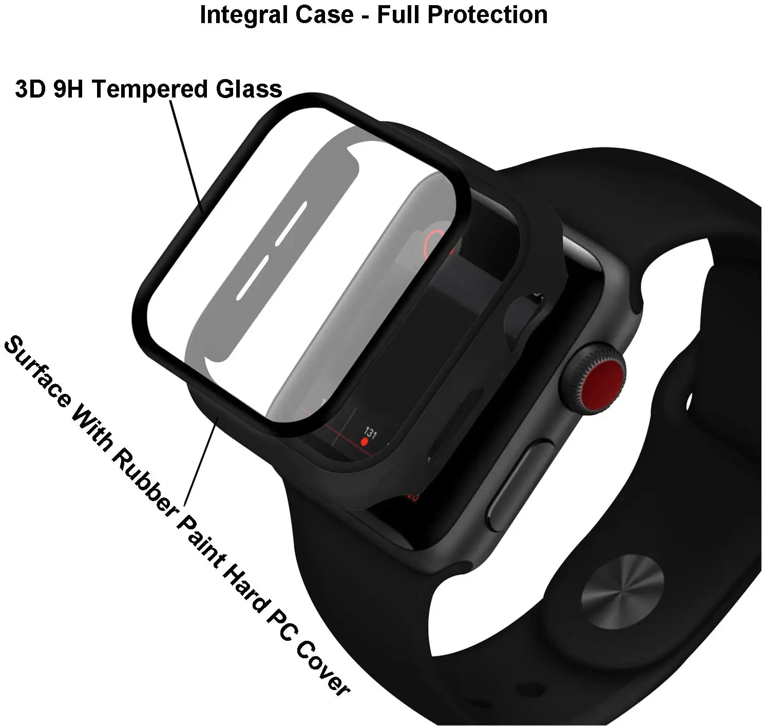 Glass+Matte Watch Cover for Apple Watch Case 45mm 41mm 44mm 40mm 42mm 38mm Bumper+Screen Protector for Iwatch SE 9 8 7 6 5 4 3 2