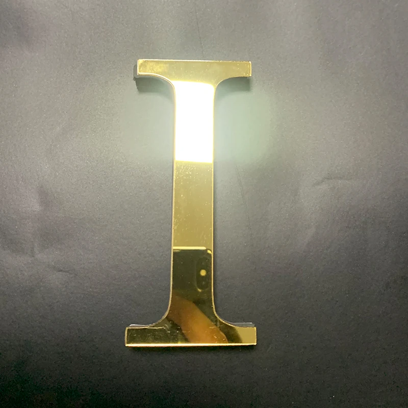 English Alphabet Acrylic Gold Wall Stickers Home Decor For Living Room Bedroom Cabinet 3D Mirror Poster Peel & Stick Wallpaper