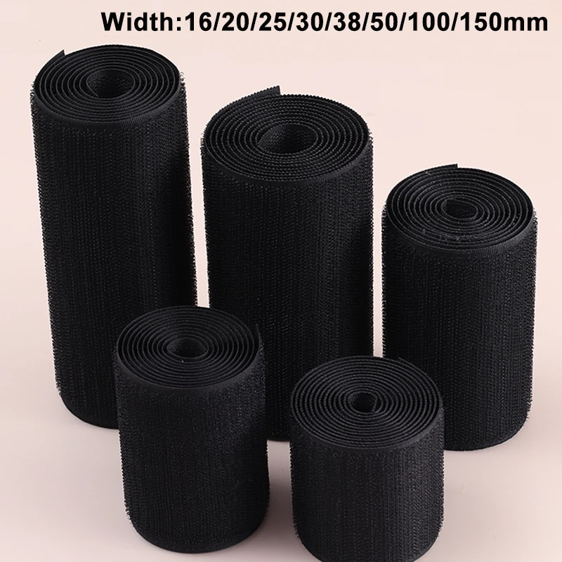 5M/Pair Hook Loop Tape Non-Adhesive Hook and Loop Sewing Fastener Tape Nylon Fabric Magic Tape For Sewing Accessories 16mm-150mm