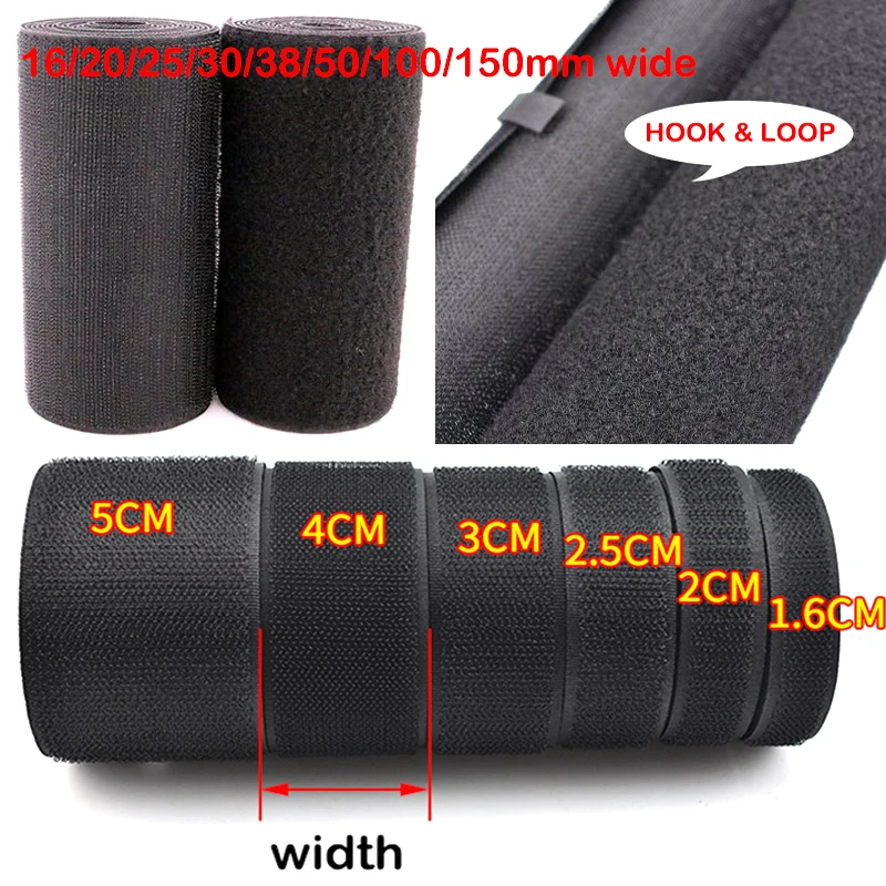 5M/Pair Hook Loop Tape Non-Adhesive Hook and Loop Sewing Fastener Tape Nylon Fabric Magic Tape For Sewing Accessories 16mm-150mm