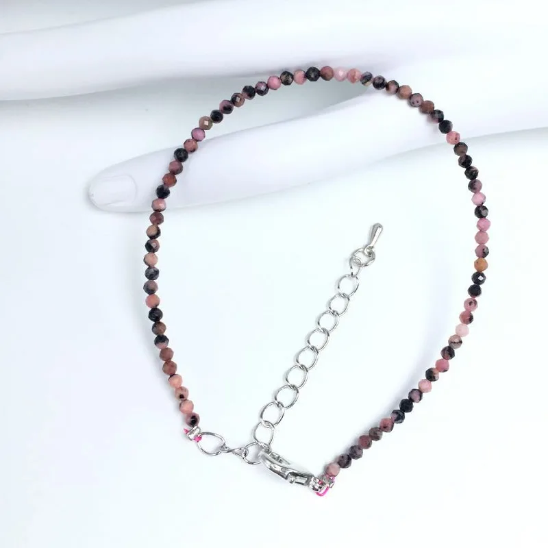 Natural Stone Rose Quartz Amethysts 2/3/4mm Small Round Section Stone Bracelet Mini Bracelet Are Suitable for Men and Women Gift