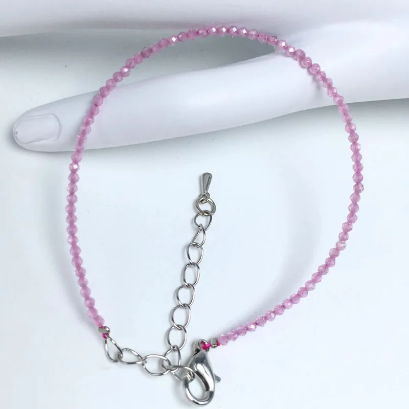 Natural Stone Rose Quartz Amethysts 2/3/4mm Small Round Section Stone Bracelet Mini Bracelet Are Suitable for Men and Women Gift