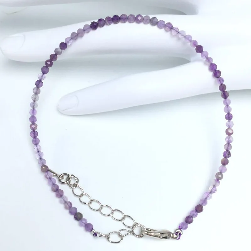 Natural Stone Rose Quartz Amethysts 2/3/4mm Small Round Section Stone Bracelet Mini Bracelet Are Suitable for Men and Women Gift