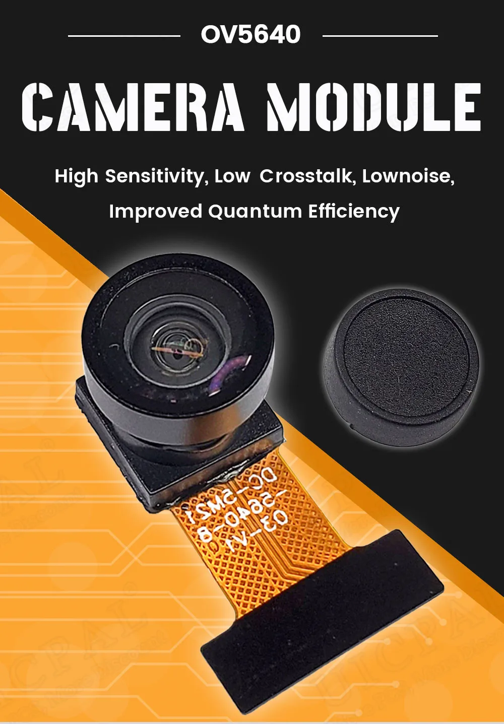 OV5640 Camera Module 222 200 100 66 120 160 Degrees Wide Angle 24PIN 0.5MM Spacing DVP MIPI