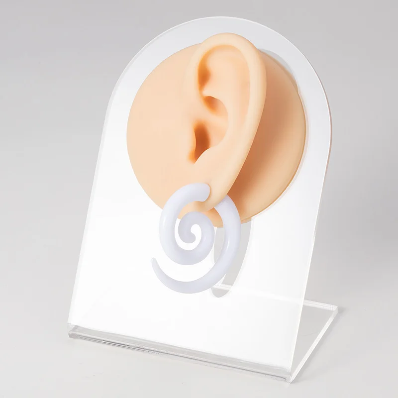 2pcs Acrylic Fake Plug Tunnel Earrings Gauges Faux Spiral Ear Taper Swirl Stud Cheater Stretcher Expander Piercing Body Jewelry