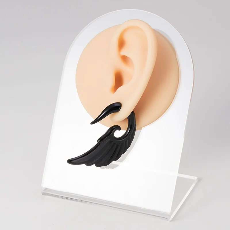 2pcs Acrylic Fake Plug Tunnel Earrings Gauges Faux Spiral Ear Taper Swirl Stud Cheater Stretcher Expander Piercing Body Jewelry