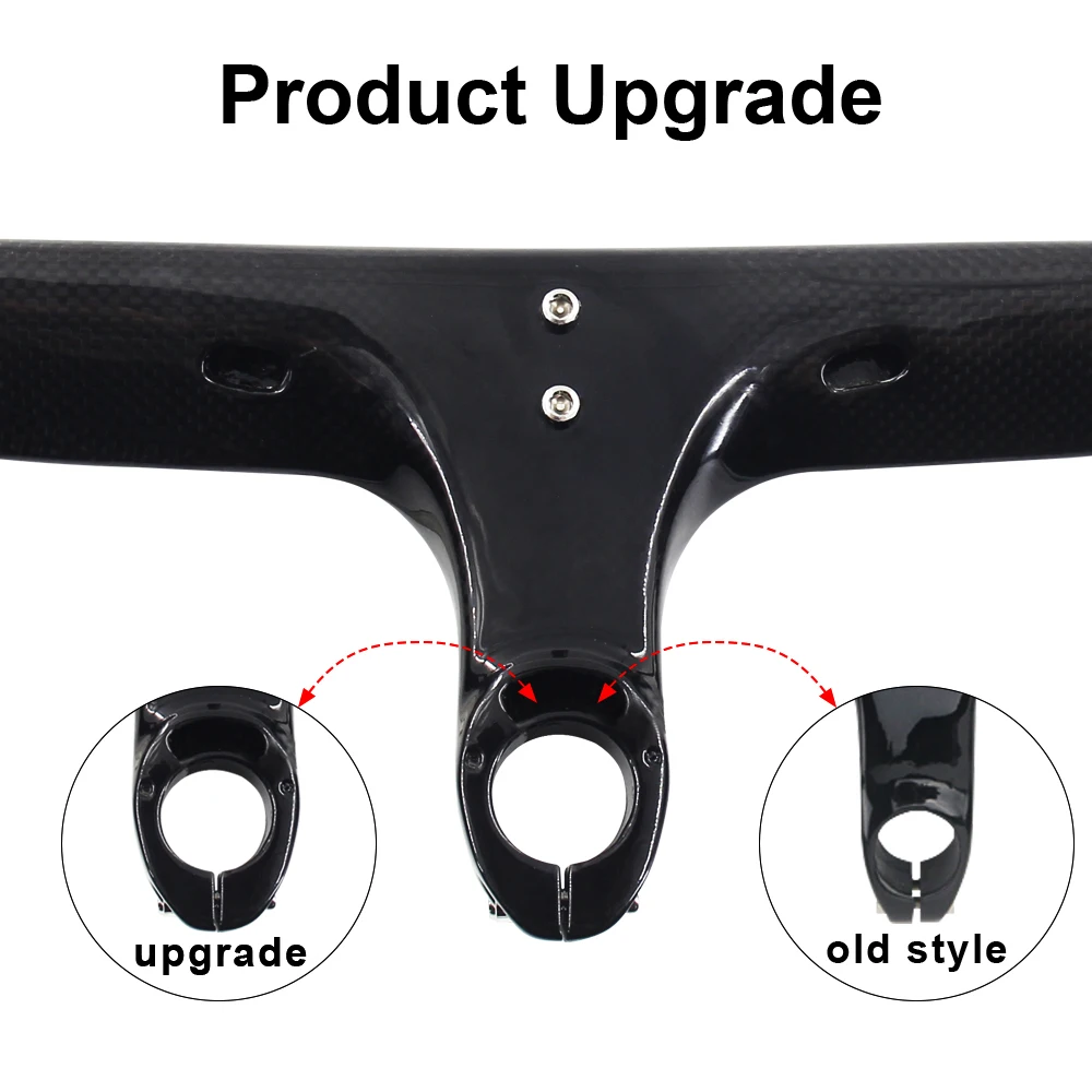 RXL SL Carbon Road Handlebar Integrated With Stem Racing Bike Speed 1-1/8"Black Internal Routing Drop Handle Bars For Bicycle