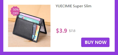 YUECIMIE Slim Aluminum Wallet With Elasticity Back Pouch ID Credit Card Holder Mini RFID Wallet Automatic Pop up Bank Card Case