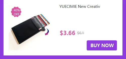 YUECIMIE Slim Aluminum Wallet With Elasticity Back Pouch ID Credit Card Holder Mini RFID Wallet Automatic Pop up Bank Card Case