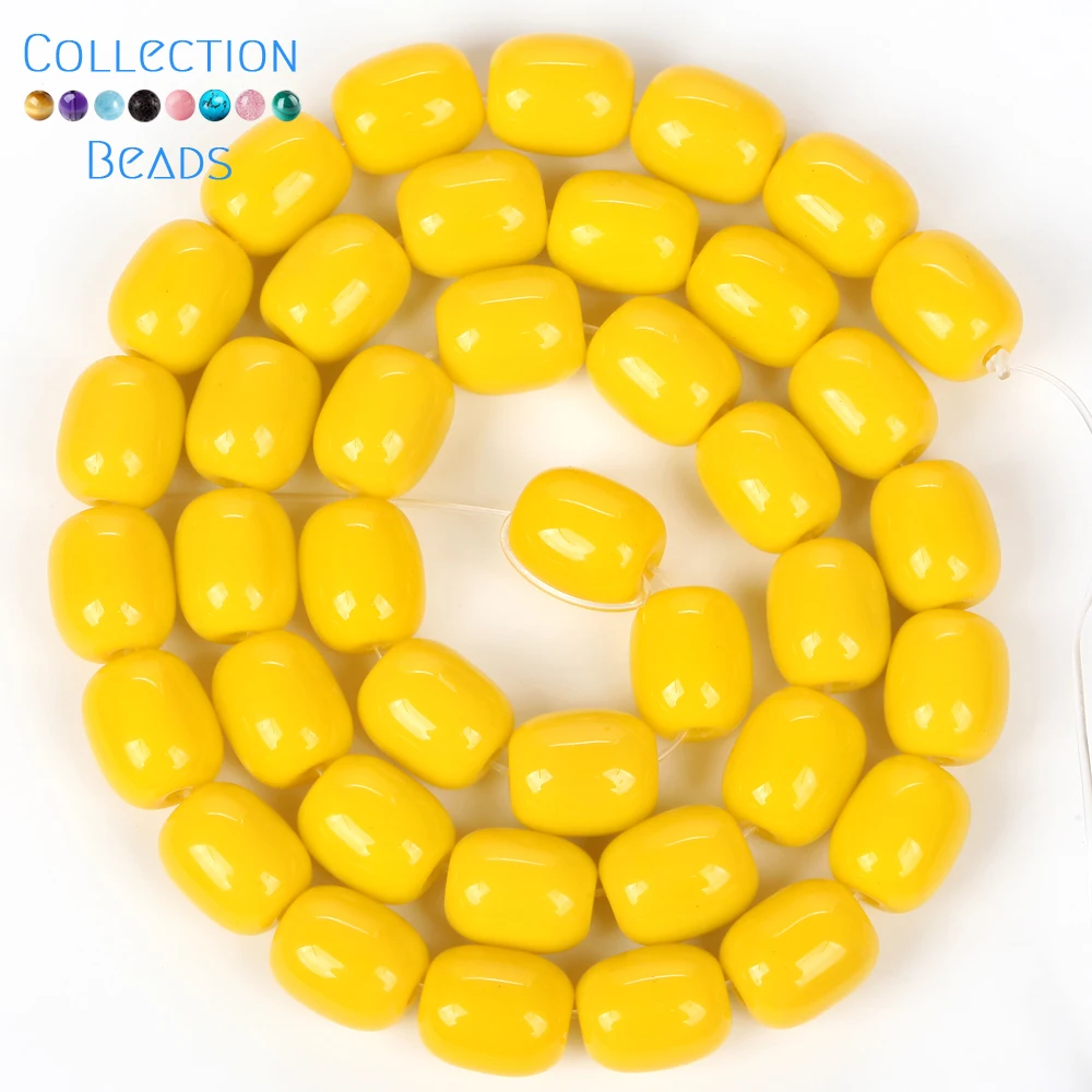 8x11mm Coloful Natural Crystal Cylindrical Drum Beads Spacer Beads For Jewelry Making Supplies DIY Bracelet Accessories 15''