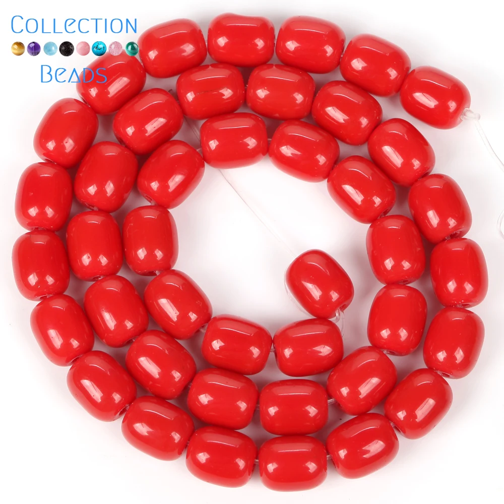 8x11mm Coloful Natural Crystal Cylindrical Drum Beads Spacer Beads For Jewelry Making Supplies DIY Bracelet Accessories 15''