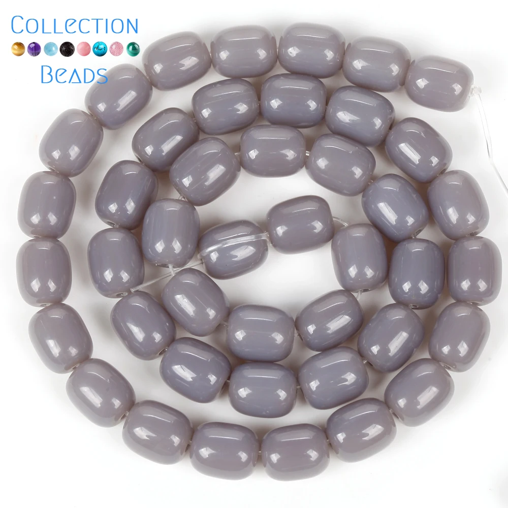 8x11mm Coloful Natural Crystal Cylindrical Drum Beads Spacer Beads For Jewelry Making Supplies DIY Bracelet Accessories 15''