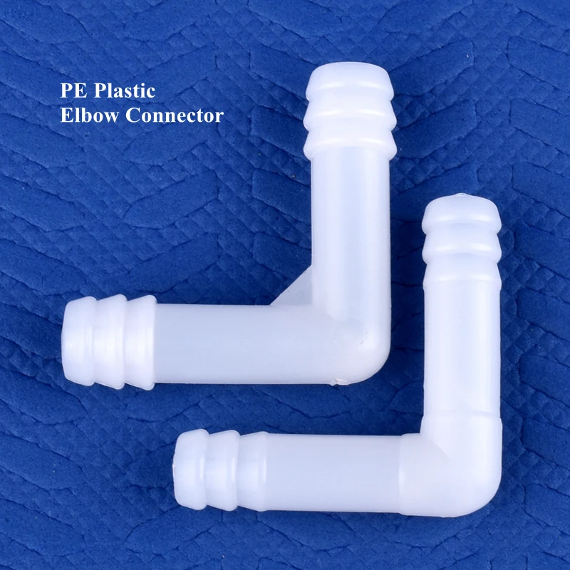 5~500pcs 8mm 10mm PE Elbow Connector Aquarium Tank Air Pump Hose Pagoda Joint Watering Irrigation Garden Water Pipe Connector