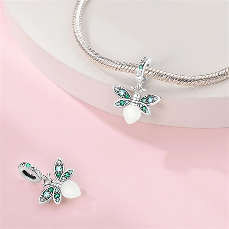 Fit Qikaola 925 Original Bracelets Blue Zircon Owl Luminous Sea Turtle Octopus 925 Silver Charms Beads DIY Birthday Jewelry Gift