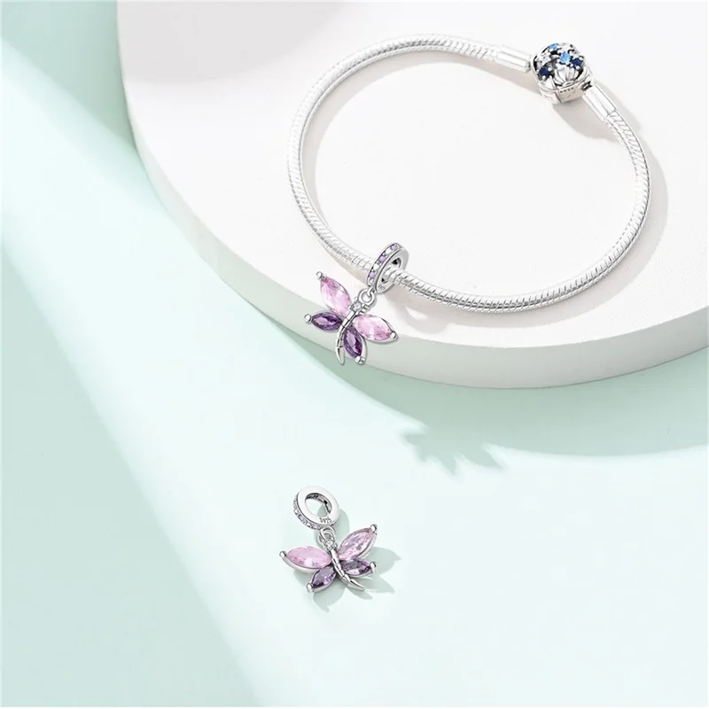 Fit Qikaola 925 Original Bracelets Blue Zircon Owl Luminous Sea Turtle Octopus 925 Silver Charms Beads DIY Birthday Jewelry Gift