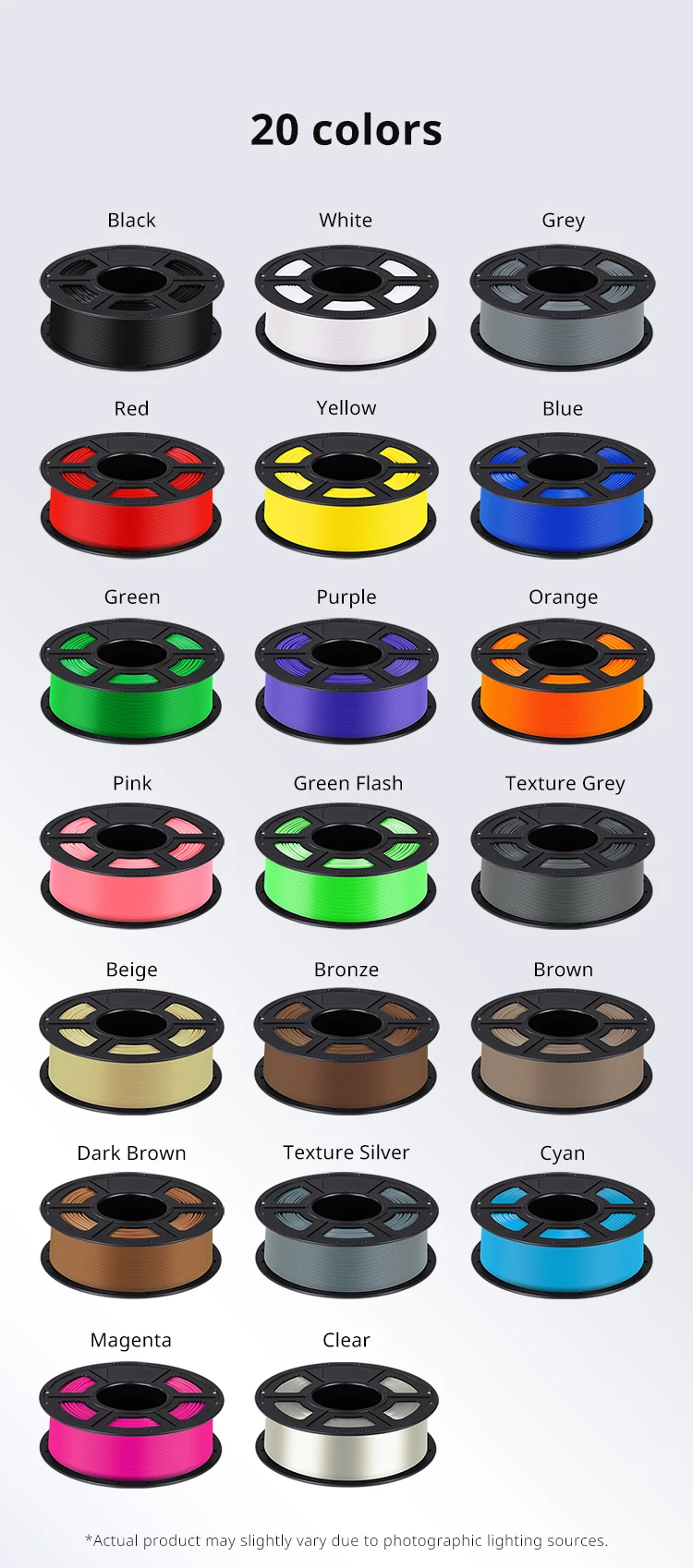 ANYCUBIC PLA 3D Printer Filament 1.75mm 1kg/Roll PLA Filament 3D Printing Material For Toy Model Printing FDM 3D Printer