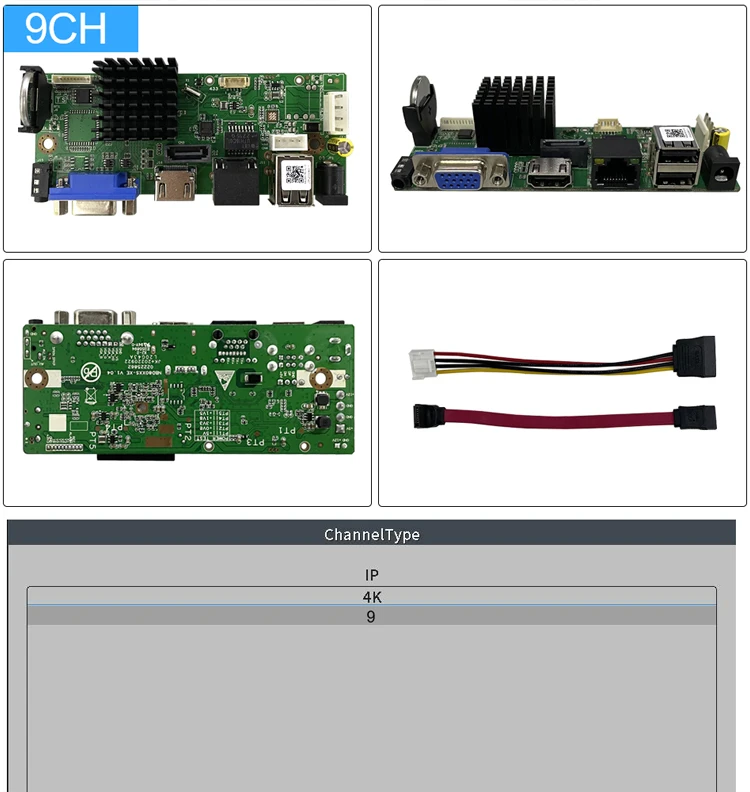 Smar CCTV 9CH 10CH 16CH 32CH 4K NVR Motherboard H.265+Network Video Recorder For 5MP 8MP IP Camera Support Face Detection ONVIF