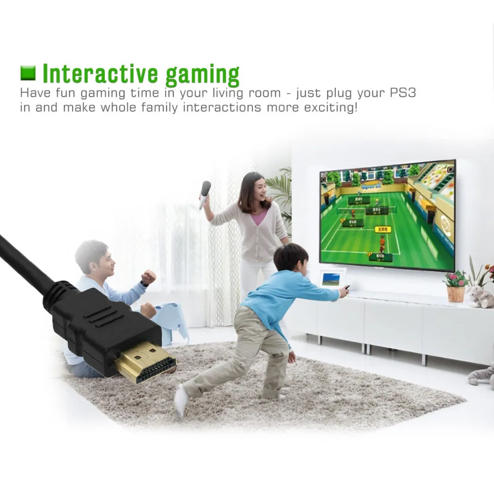 HDMI-compatible Cable Video Cables Gold Plated 1.4 4K 1080P 3D Cable for HDTV Splitter Switcher 0.3m 1m 1.5m HDMI to HDMI Cable