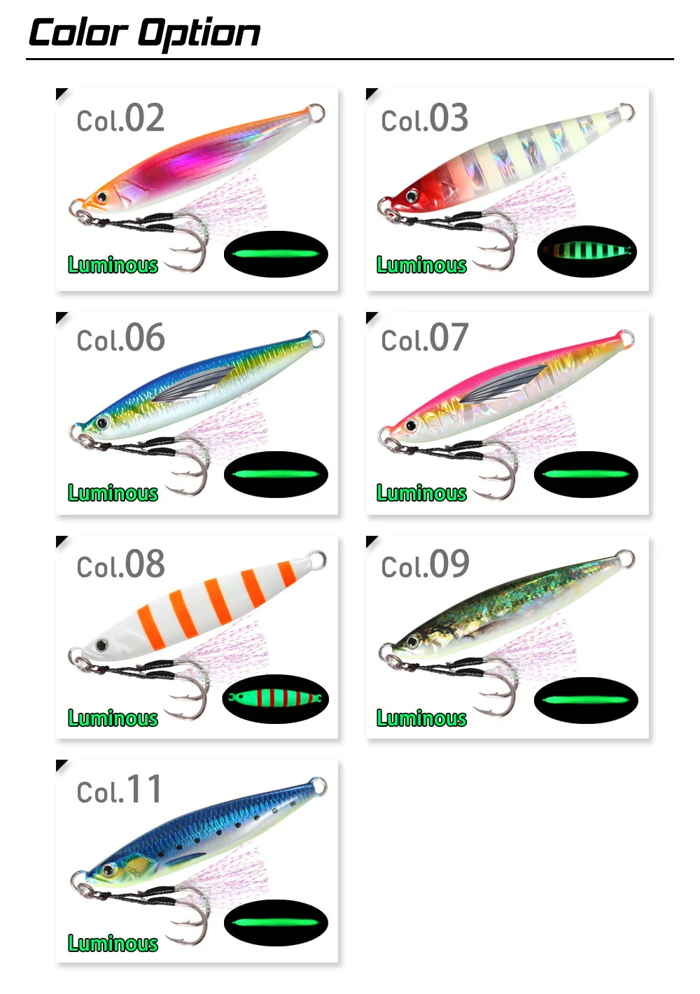 2024 FSTK Rattle Jig Sea Fishing Lures 20g30g40g60g80g Long Casting Lure Spinning Artificial Bait with Hook Spoon Fishing Tackle