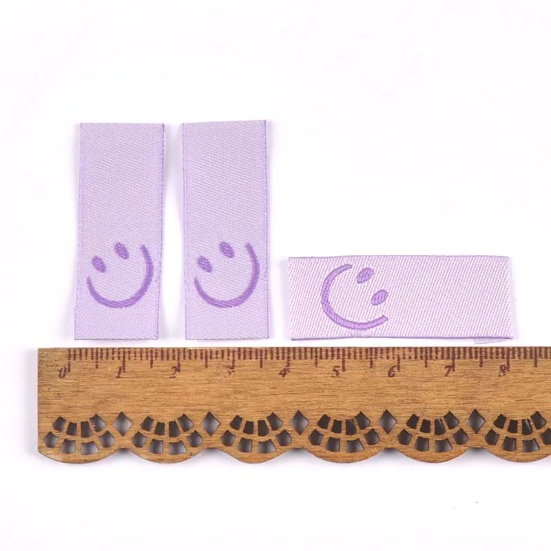 50Pcs 8colors Embroidery Labels Sewing Clothes Handmade Accessories For Kids Care Bags Clothing Tags Garment Crafts 1.5x4cm
