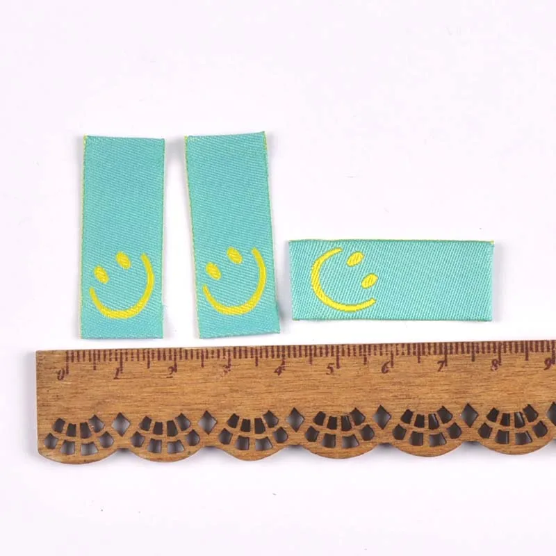 50Pcs 8colors Embroidery Labels Sewing Clothes Handmade Accessories For Kids Care Bags Clothing Tags Garment Crafts 1.5x4cm