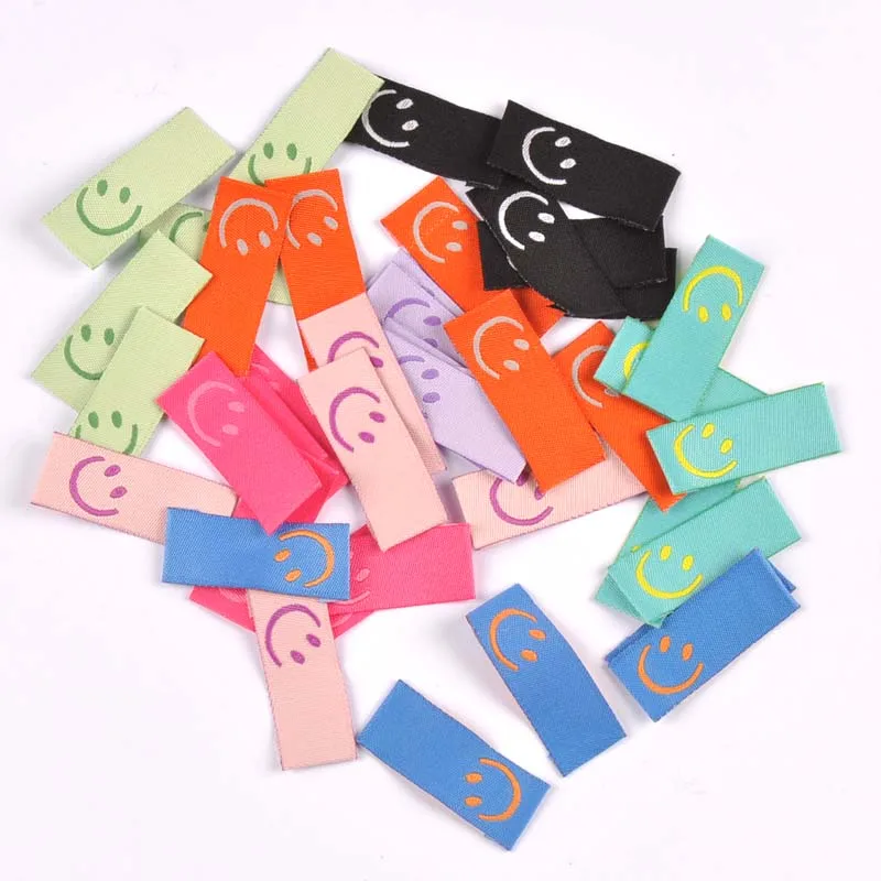 50Pcs 8colors Embroidery Labels Sewing Clothes Handmade Accessories For Kids Care Bags Clothing Tags Garment Crafts 1.5x4cm